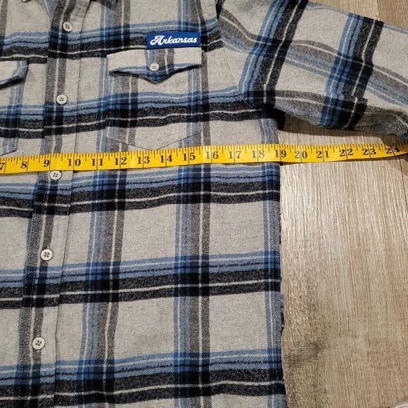 Burnside Arkansas Heavy Weight Flannel Button Up Shirt Men's Size Small - Picture 5 of 9